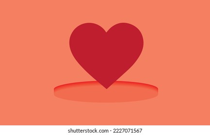 heart design and background pattern on pinkish background