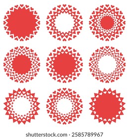 Heart Design Elements for Valentine's Day, Mother's Day, and Women's Day. Vector Set.
