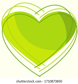 
heart design with flat style. Heart design with hand scratches.