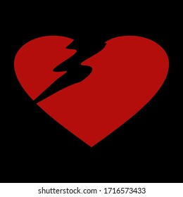 heart design with flat style. illustration of a heart in a flat style.