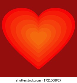 heart design. heart illustration in a flat and abstract style
