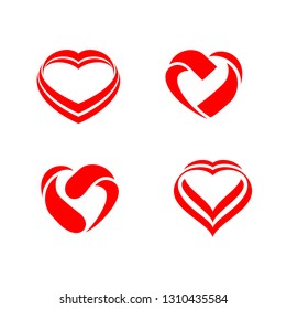 Heart design logo vector collection