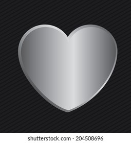 heart design over black  background vector illustration