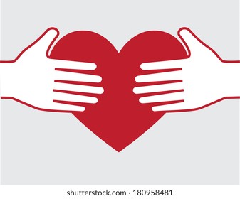 Heart  design over gray background vector illustration  