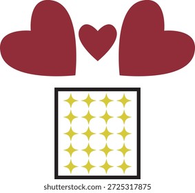 heart design and shine effects vector illustration
