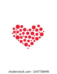 Heart design trendy vector graphic.