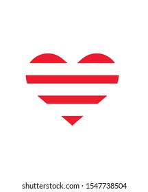 Heart design trendy vector graphic.