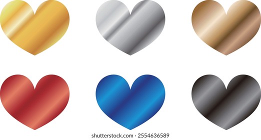 Heart design in various colors