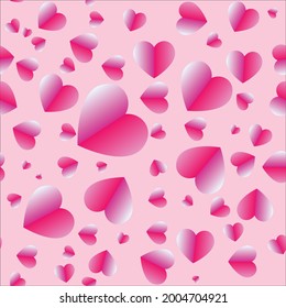 heart design vector background. Seamless  heart pattern on Valentine's day.