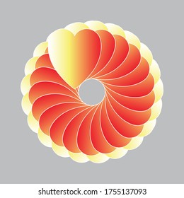 Heart design vector illustration. Suitable for printing, greetings, postcards, birthday, Valentine's day, love message.