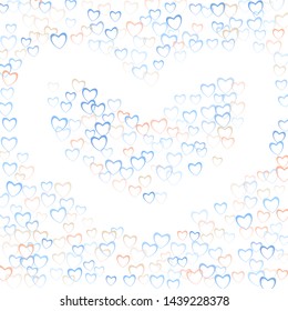 Heart design which consists of isolated elements. Modern style with beautiful elements in heart design. Can be used as print, wallpaper, cards, valentine cards, banner, background and etc.