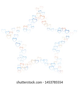Heart design which consists of isolated elements. Modern style with beautiful elements in heart design. Can be used as print, wallpaper, cards, valentine cards, banner, background and etc.