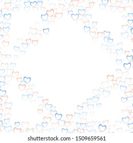 Heart design which consists of isolated elements. Modern style with beautiful elements in heart design. Can be used as print, wallpaper, cards, valentine cards, banner, background and etc.