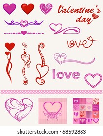 Heart designs for valentine's day.