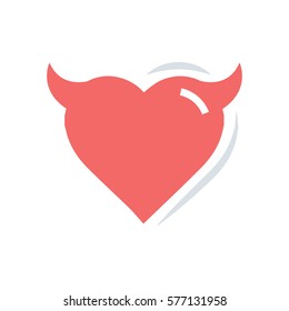 Heart of Devil love red color