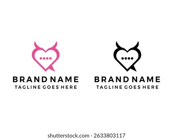 heart and devil symbol icon design vector isolated on transparent background
