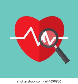 heart diagnosis. healthcare and medical design concept. vector illustration.