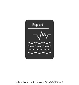 Heart diagnosis report vector icon. Simple element illustration. Heart diagnosis report vector symbol design from Pregnancy collection set. Can be used in web and mobile on white background