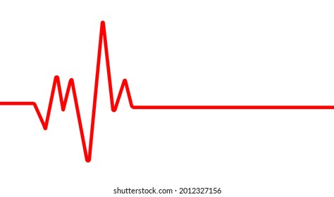 Heart Diagnostics. Wave Graphics. Health On The Monitor. Life Medical Illustration. Medical Cardiac Rhythm. Heartbeat Icons. Heart Rate Line. Heart Hospital Icon Electrocardiogram With Healthy Vector.