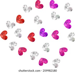 heart diamond decoration  vector