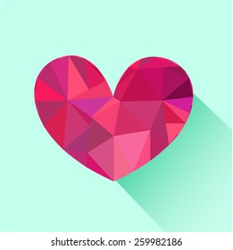 heart diamond decoration vector