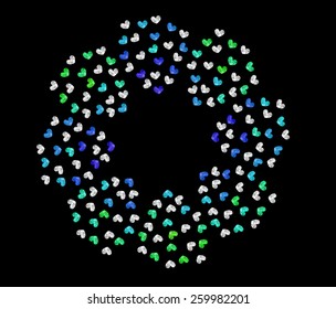 heart diamond decoration vector