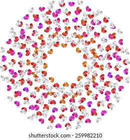 heart diamond decoration vector