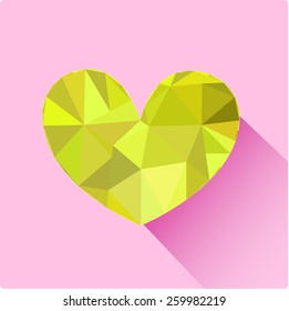 heart diamond decoration vector
