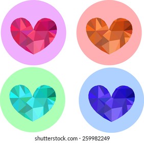 heart diamond decoration vector