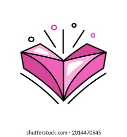 Un corazón. Icono de garabato de diamante. ilustración vectorial