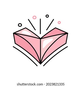 
Un corazón. Icono de garabato de diamante. ilustración vectorial.