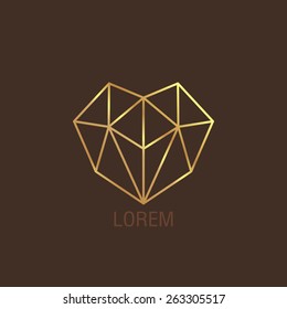 HEART diamond logo vector