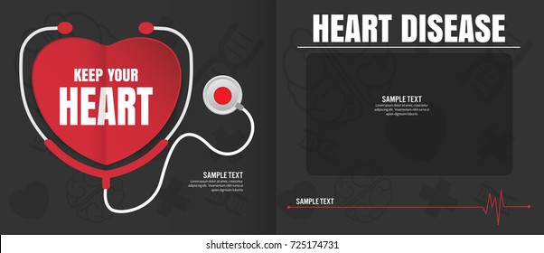 Heart Disease Concept, Wold Health Day Vector Design