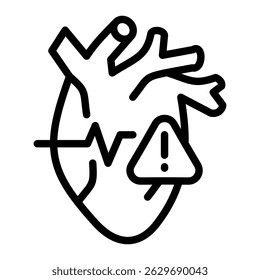Heart Disease Icon Element For Design