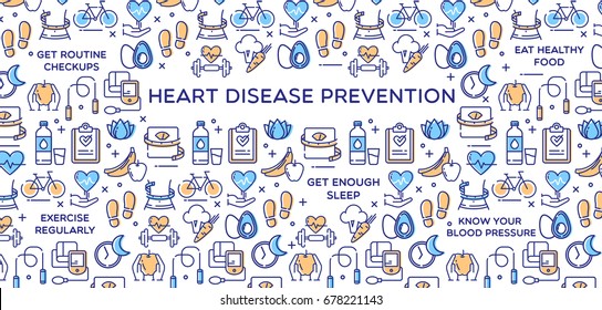 Heart Disease Prevention - Vector Illustration