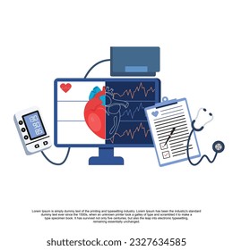 Heart disease screening and diagnostic concept 