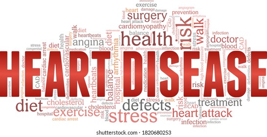 Heart Disease Vector Illustration Word Cloud Stock Vector (Royalty Free ...