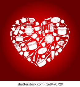 Heart of dishes
