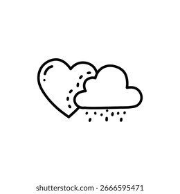 Coração Dissolvendo em Nuvens Simbolizando Clareza Emocional e Paz