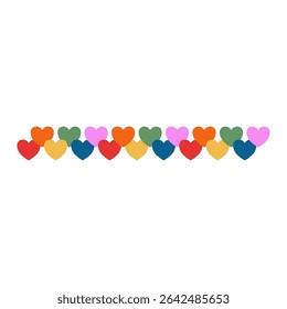 Herzunterteiler-Linienelement. Vektorgrafik