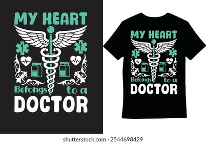 Heart doctor t-shirt design Do you need day based  t-shirt design for  pod business? I can design any type of t-shirt you can order from me.
