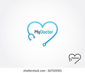 Heart, Doctor,medical Logo Vector Icon