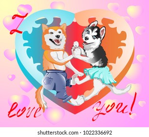 
heart and dog day lovers