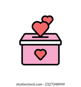 Heart Donation Icon Vector Illustration