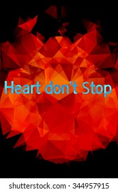 heart don't stop vector illustration