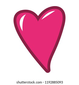 Heart doodle cartoon