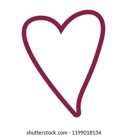 Heart doodle cartoon