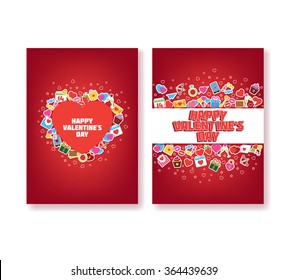 Heart/ Doodle Elements Illustration. Valentine`s Day Card. Be My Valentine Poster. Vector