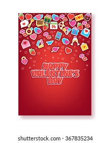 Heart/ Doodle Elements Illustration. Valentine`s Day Card. Be My Valentine Poster. Vector