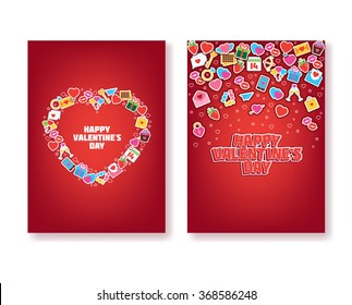Heart/ Doodle Elements Illustration. Valentine`s Day Card. Be My Valentine Poster. Vector